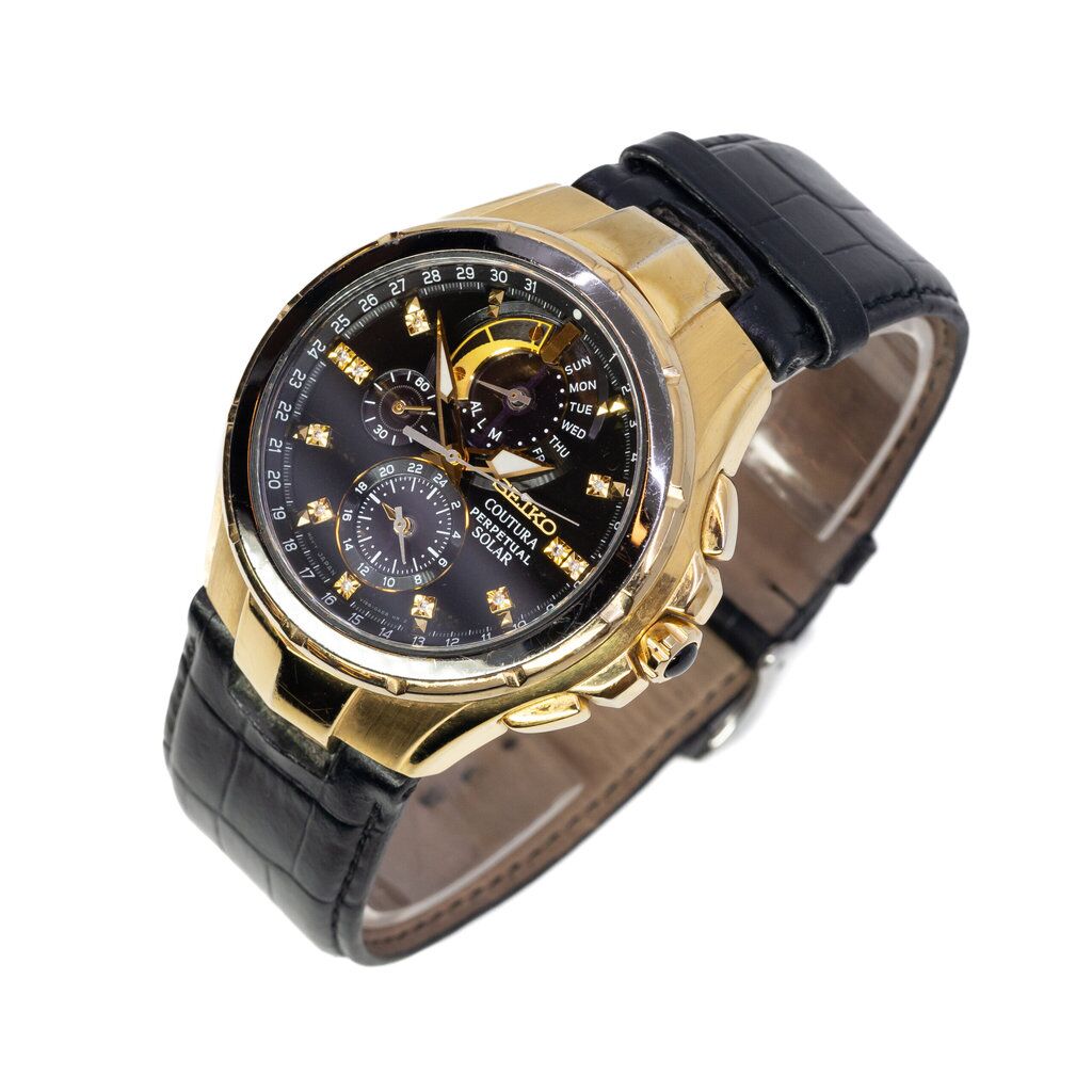 watakuro11290 Seiko Coutura V198-0AB0 Solar Diamond Watch #62983 - Monty's ®
