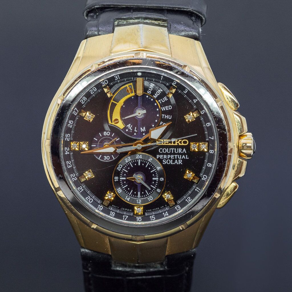 watakuro11290 Seiko Coutura V198-0AB0 Solar Diamond Watch #62983 - Monty's ®