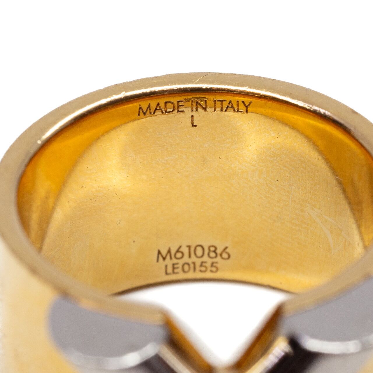 Louis Vuitton Essentials V Ring Two Tone Size P M61086