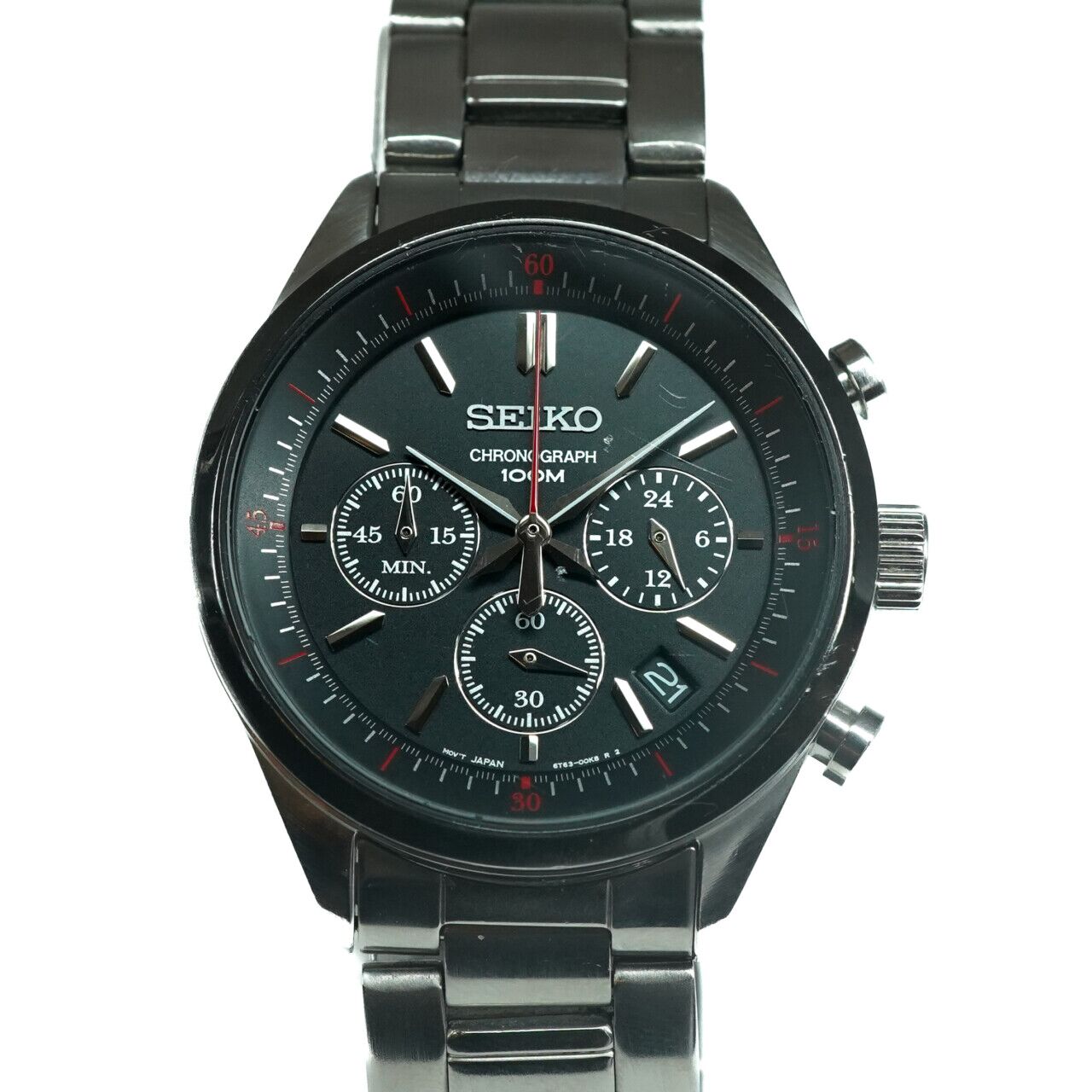 Seiko 6T63-00F0 41mm Quartz Chronograph Watch #64616 - Monty's ®