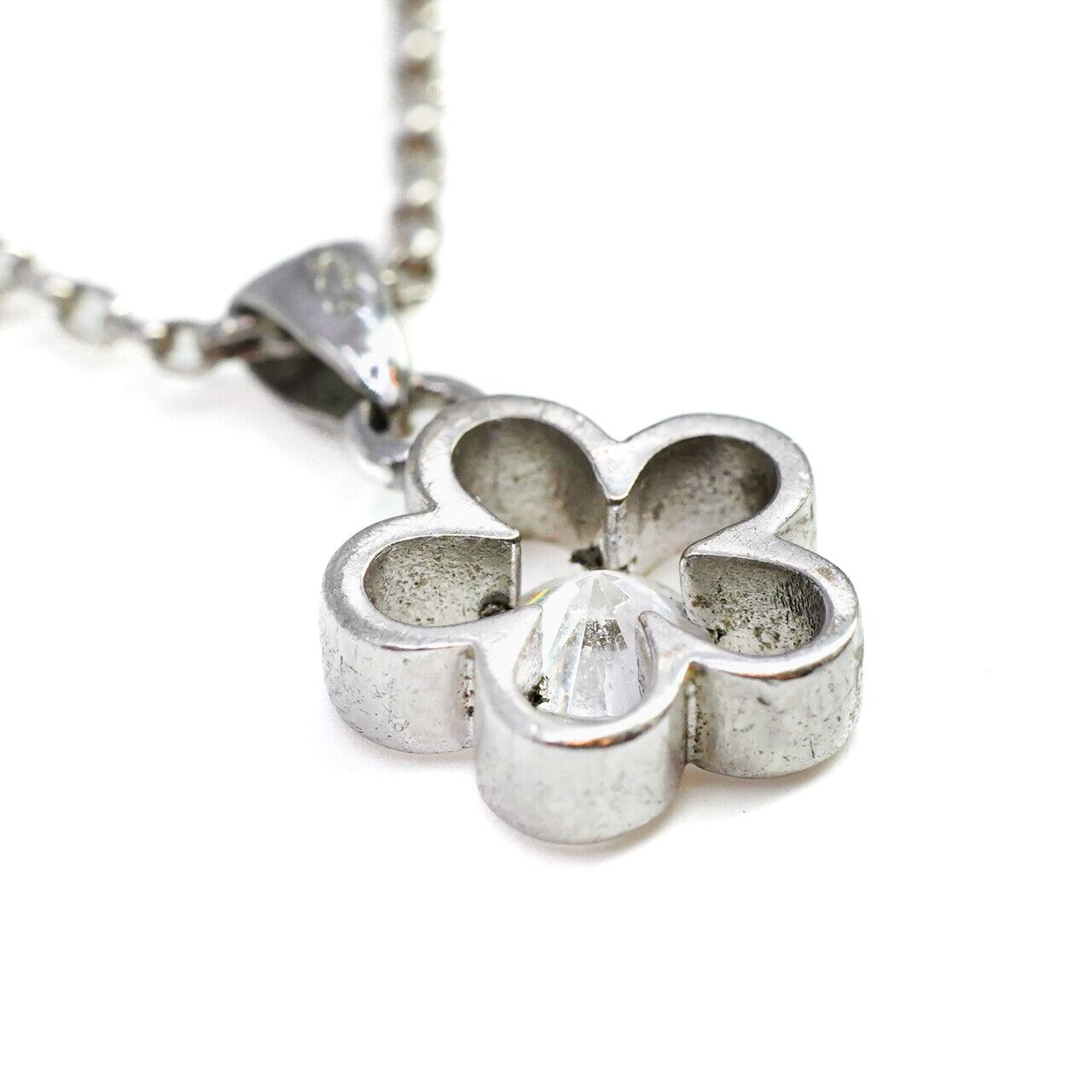 【TATIANA】(Silver925) Lustre Unity Link Pendant Necklace ATS-AYU255 | White Mother of Pearl Flower Necklace Pendant