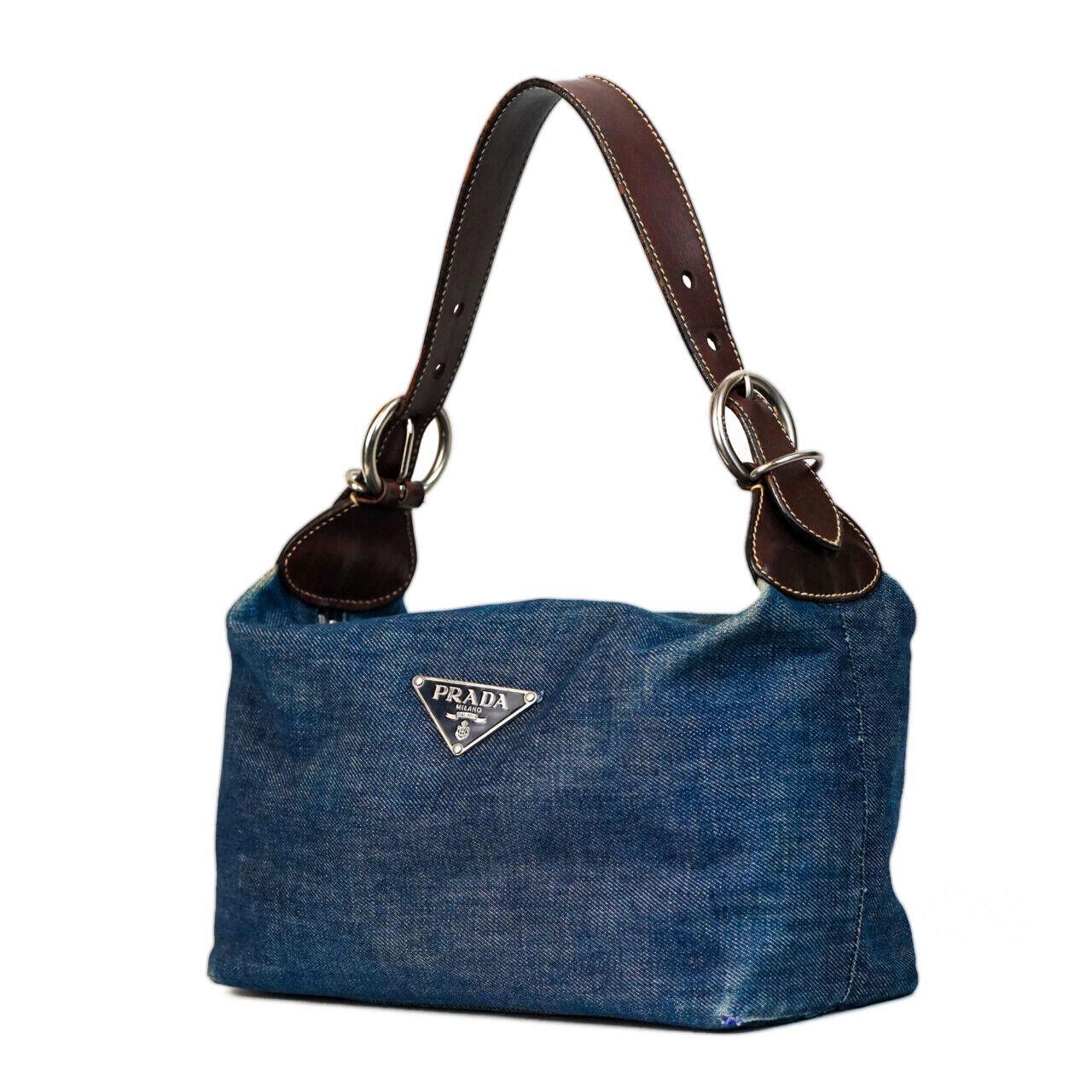 Prada Shoulder Bag – Blue Denim & Leather #65920 - Monty's ®