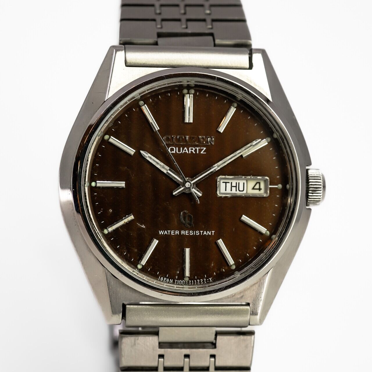 CITIZEN デジタルQUARTZ CQ Citizen CQ Men's Quartz Watch 4-732014 Y – Brown Dial – 37mm